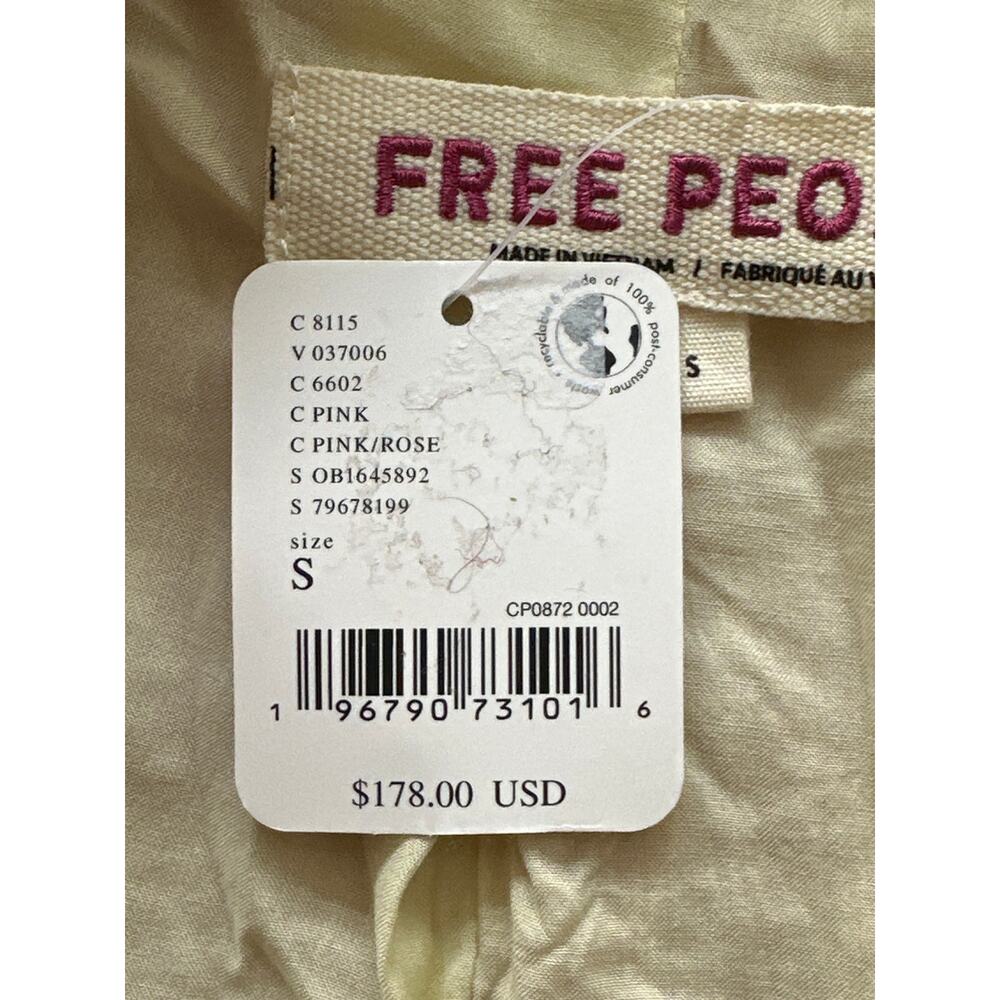 NWT Free People Coquette Soft Girl Casual Preppy Gingham Blazer S Pink/Rose - Picture 10 of 16